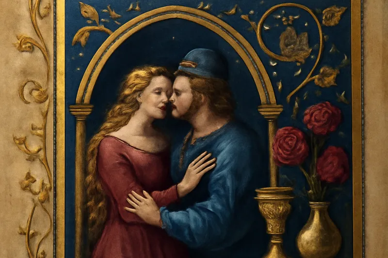 Illustration évoquant les traditions amoureuses d'Asie et d'Afrique